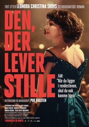 Den, der lever stille - Danish Movie Poster (thumbnail)