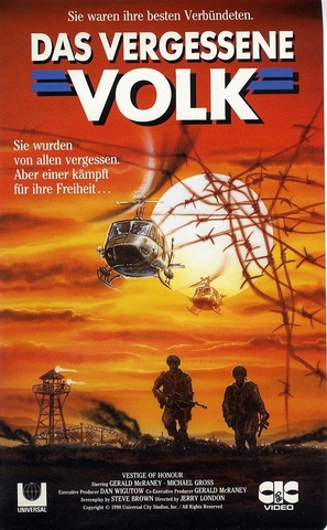 Vestige of Honor - German VHS movie cover (thumbnail)
