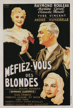 M&eacute;fiez-vous des blondes - French Movie Poster (thumbnail)