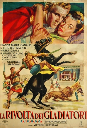 La rivolta dei gladiatori - Italian Movie Poster (thumbnail)