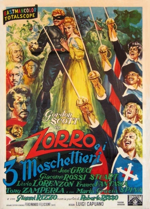 Zorro e i tre moschiettieri - Italian Movie Poster (thumbnail)
