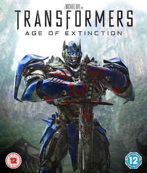 Transformers: Age of Extinction - British Blu-Ray movie cover (thumbnail)