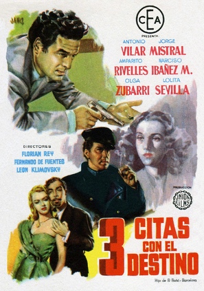 Tres citas con el destino - Spanish Movie Poster (thumbnail)
