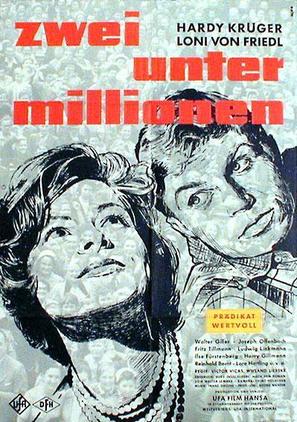 Zwei unter Millionen - German Movie Poster (thumbnail)