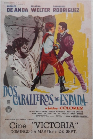 Dos caballeros de espada - Mexican Movie Poster (thumbnail)