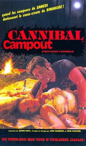 Cannibal Campout - French VHS movie cover (thumbnail)