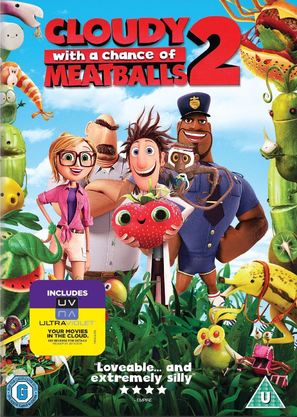 Cloudy with a Chance of Meatballs 2 - British DVD movie cover (thumbnail)