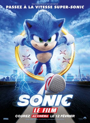 Sonic the Hedgehog - French Movie Poster (thumbnail)