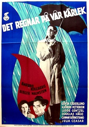 Det regnar p&aring; v&aring;r k&auml;rlek - Swedish Movie Poster (thumbnail)