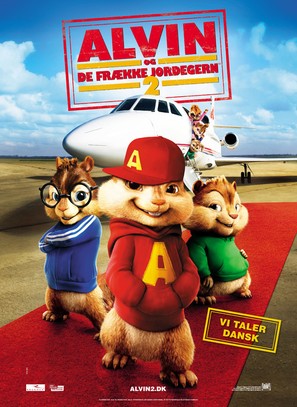 Alvin and the Chipmunks: The Squeakquel - Danish Movie Poster (thumbnail)