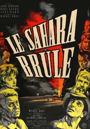 Le Sahara br&ucirc;le - French Movie Poster (thumbnail)