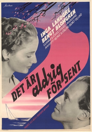 Det &auml;r aldrig f&ouml;r sent - Swedish Movie Poster (thumbnail)