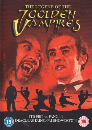 The Legend of the 7 Golden Vampires - British DVD movie cover (thumbnail)
