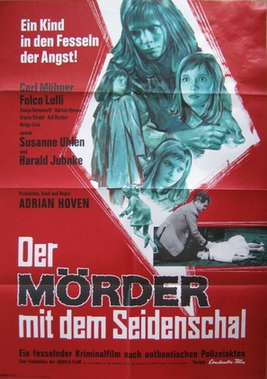 Der M&ouml;rder mit dem Seidenschal - German Movie Poster (thumbnail)