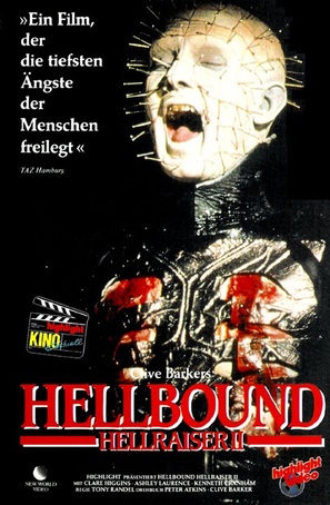 Hellbound: Hellraiser II - German VHS movie cover (thumbnail)