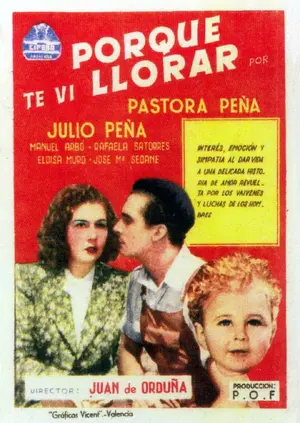 Porque te vi llorar Poster