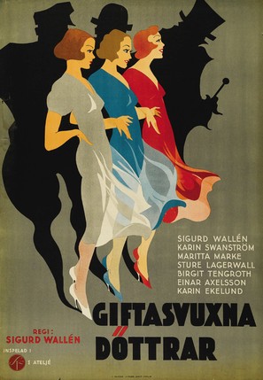 Giftasvuxna d&ouml;ttrar - Swedish Movie Poster (thumbnail)