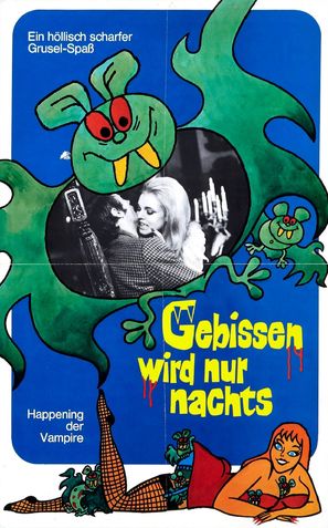 Gebissen wird nur nachts - German Movie Poster (thumbnail)