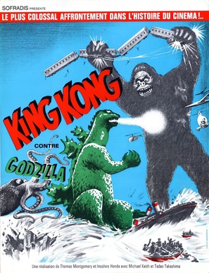 King Kong Vs Godzilla - French Movie Poster (thumbnail)