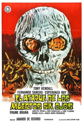 El ataque de los muertos sin ojos - Spanish Movie Poster (thumbnail)