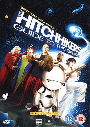 The Hitchhiker&#039;s Guide to the Galaxy - British DVD movie cover (thumbnail)