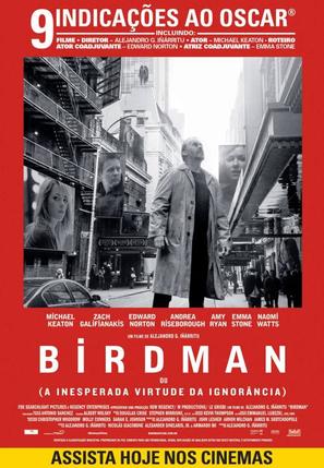 Birdman or (The Unexpected Virtue of Ignorance) - Brazilian Movie Poster (thumbnail)