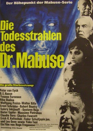 Die Todesstrahlen des Dr. Mabuse - German Movie Poster (thumbnail)