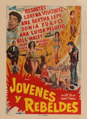 J&oacute;venes y rebeldes - Mexican Movie Poster (thumbnail)