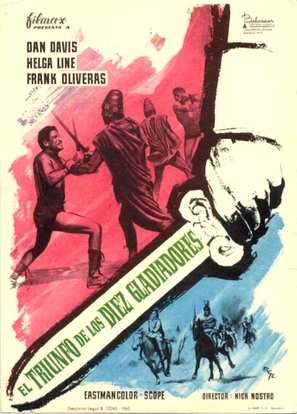 Trionfo dei dieci gladiatori, Il - Spanish Movie Poster (thumbnail)