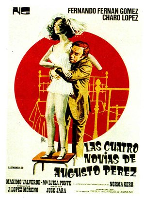 Las cuatro novias de Augusto P&eacute;rez - Spanish Movie Poster (thumbnail)