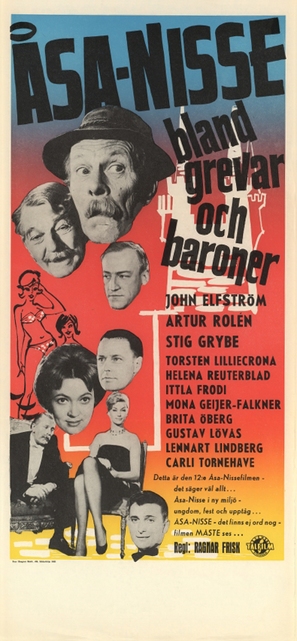 &Aring;sa-Nisse bland grevar och baroner - Swedish Movie Poster (thumbnail)