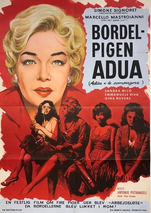 Adua e le compagne - Danish Movie Poster (thumbnail)