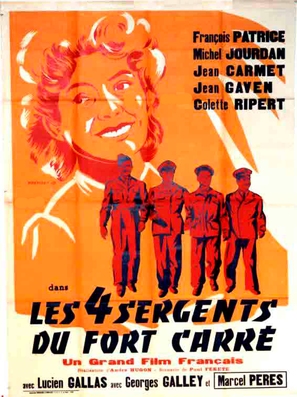 Les quatre sergents du Fort Carr&eacute; - French Movie Poster (thumbnail)