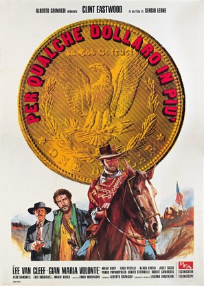 Per qualche dollaro in pi&ugrave; - Italian Movie Poster (thumbnail)