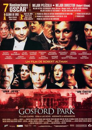 Gosford Park - Spanish Movie Poster (thumbnail)