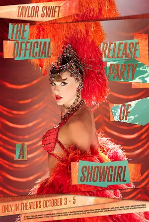 Taylor Swift: The Official Release Party of a Showgirl Poster