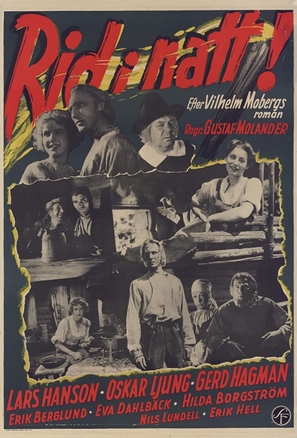 Rid i natt! - Swedish Movie Poster (thumbnail)