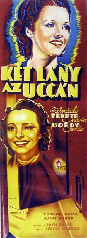 K&eacute;t l&aacute;ny az utc&aacute;n - Hungarian Movie Poster (thumbnail)