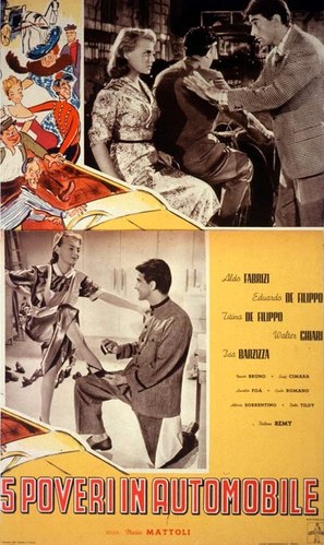 Cinque poveri in automobile - Italian Movie Poster (thumbnail)