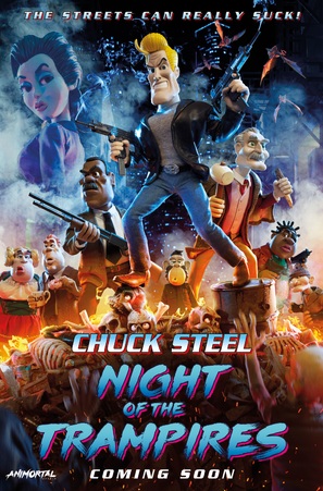 Chuck Steel: Night of the Trampires - British Movie Poster (thumbnail)