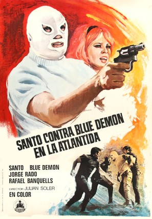 Santo contra Blue Demon en la Atlantida - Spanish Movie Poster (thumbnail)