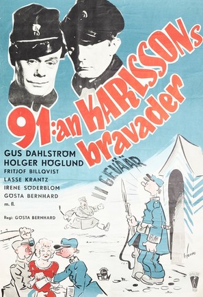 91:an Karlssons bravader - Swedish Movie Poster (thumbnail)
