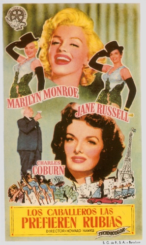 Gentlemen Prefer Blondes - Spanish Movie Poster (thumbnail)