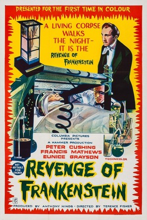 The Revenge of Frankenstein - Australian Movie Poster (thumbnail)