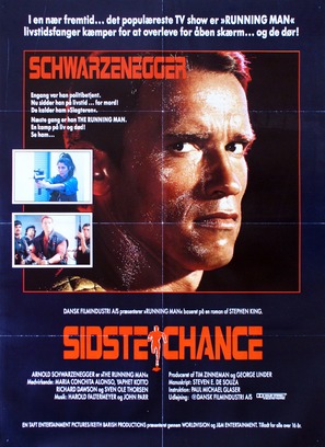 The Running Man - Danish Movie Poster (thumbnail)