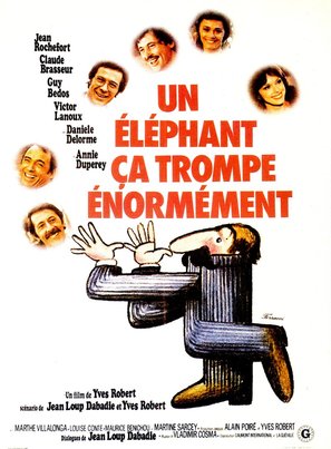 Un &eacute;l&eacute;phant &ccedil;a trompe &eacute;norm&eacute;ment - French Movie Poster (thumbnail)