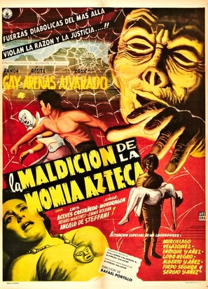 La maldici&oacute;n de la momia azteca - Mexican Movie Poster (thumbnail)