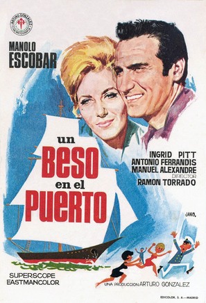 Un beso en el puerto - Spanish Movie Poster (thumbnail)