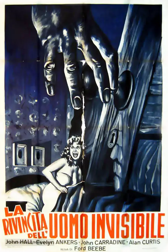 HG Wells The Invisible Man Vintage movie advert poster reproduction.