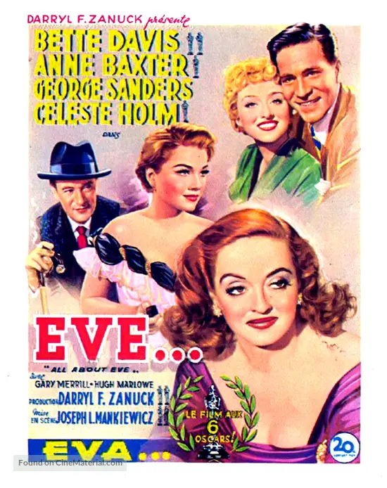 All About Eve 1950 Belgian Movie Poster Eve Ver Pelicula Completa En Español 2019